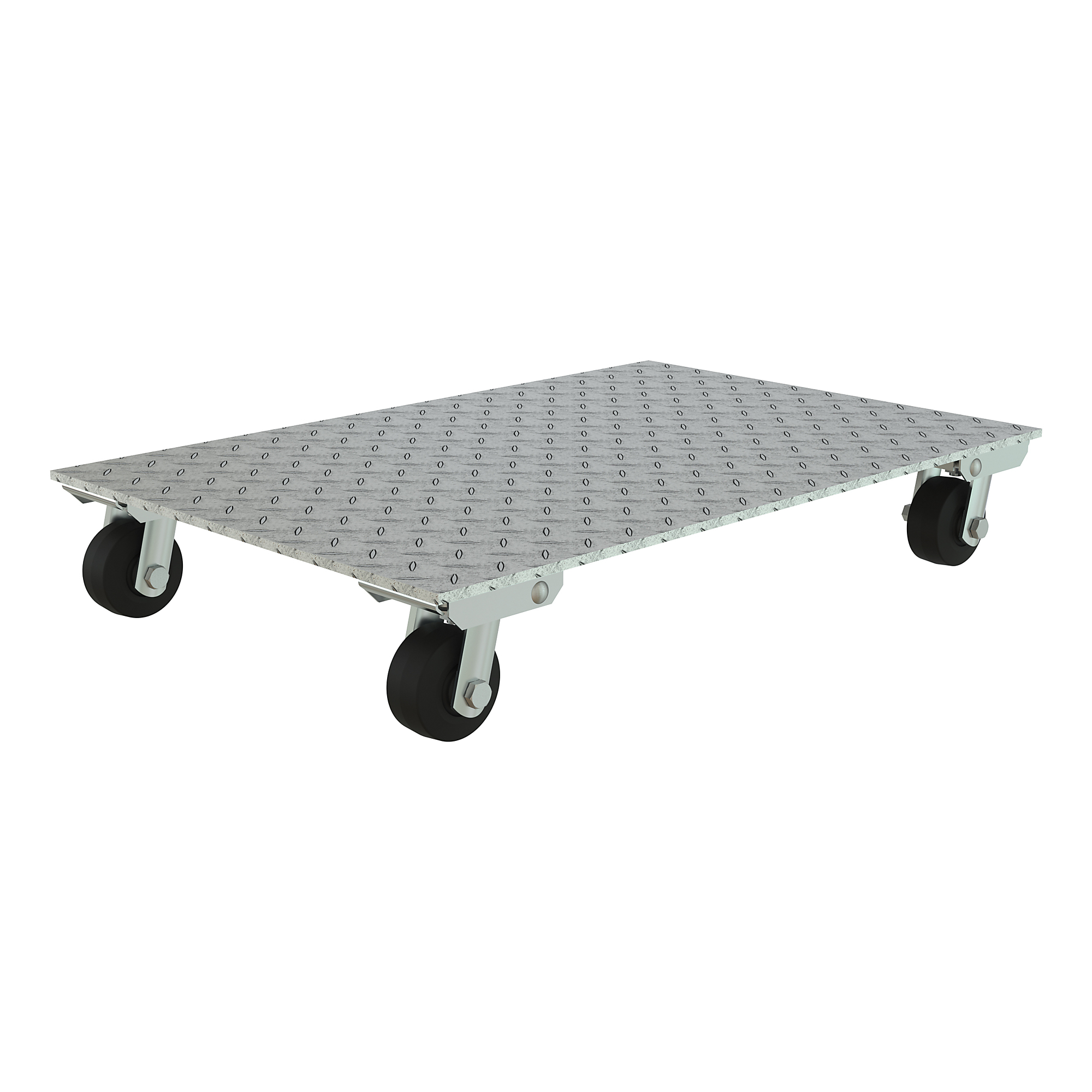 Vestil Aluminum Dolly - 36in. x 24in., 1200-Lb. Capacity, Rubber Wheels, Model# PDA-2436-R-S